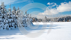 Wintry landscape scenery