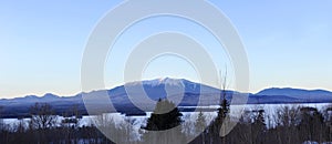 Wintry Mt Katahdin Landscape