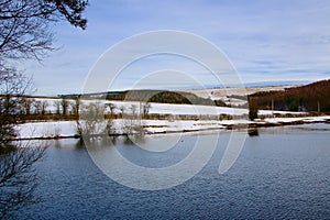 Wintry View over Resevoir. photo