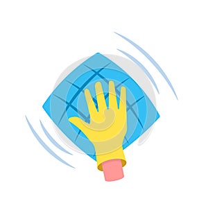 Wipe off table icon.