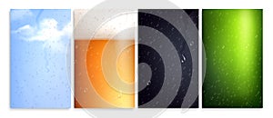 Wiped Misted Glass Set