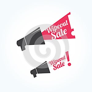 Wipeout Sale Megaphone Icon