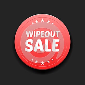 Wipeout Sale Round Label