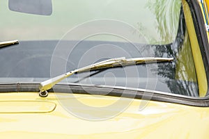 Wiper, glass front of vintage cars,