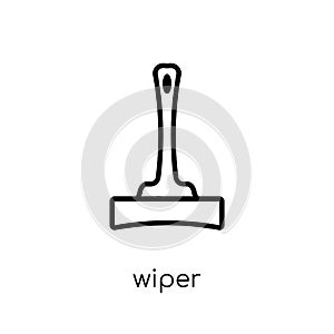 Wiper icon. Trendy modern flat linear vector Wiper icon on white