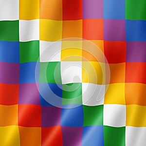 Wiphala ethnic flag, South America photo