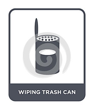 wiping trash can icon in trendy design style. wiping trash can icon isolated on white background. wiping trash can vector icon