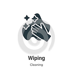 Wiping vector icon on white background. Flat vector wiping icon symbol sign from modern cleaning collection for mobile concept and