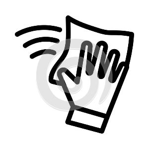 Wiping vector thin line icon