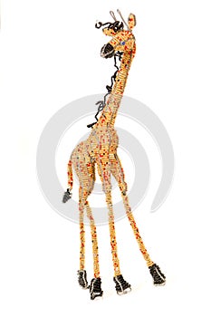 Wire and beadwork giraffe