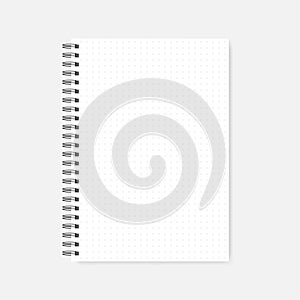 Wire bound dot grid A4 notepad - spiral dotted notebook  mockup