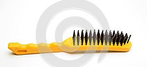 Wire brush, a tool consisting of a brush whose bristles are made of steel wire.