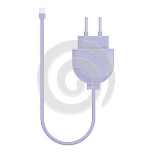 Wire charger usb cable icon cartoon vector. Low energy