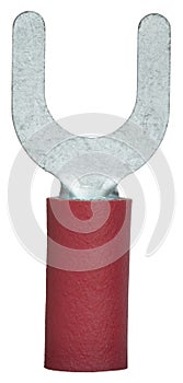 Wire connector with red insulation