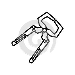 Wire cutter icon vector sign and symbol isolated on white background, Wire cutter logo concept