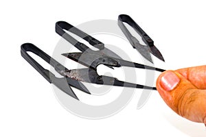 Wire cutter isolated on white background with selective focus ,