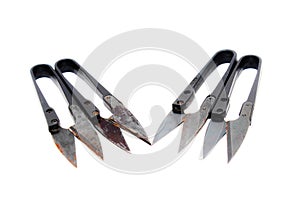 Wire cutter isolated on white background with selective focus ,