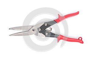 Wire cutter pliers with red handles