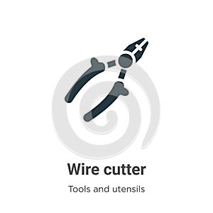 Wire cutter vector icon on white background. Flat vector wire cutter icon symbol sign from modern tools and utensils collection