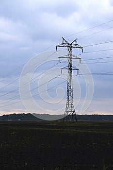 Wire electrical high voltage tower