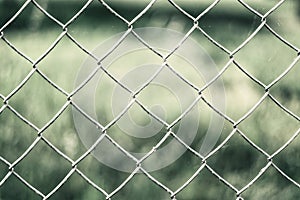 Wire fence with blurred background