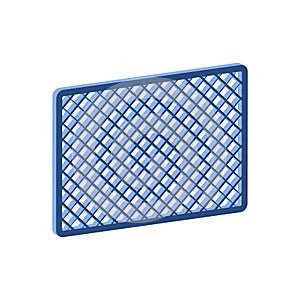 Wire fence icon.Isometric and 3D view.