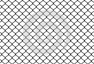 Wire fence isolated on white background