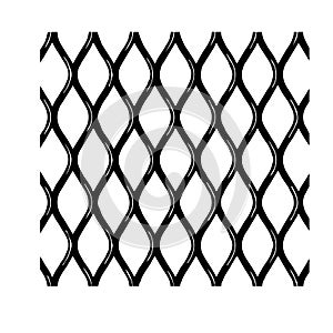 wire fence. seamless chain link fence. industrial fence on white isolated background