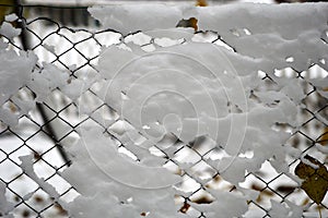 wire fence in the snow
