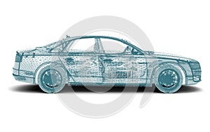 Wire frame Car