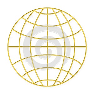 Wire frame globe - Gold