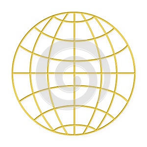 Wire frame globe - Gold