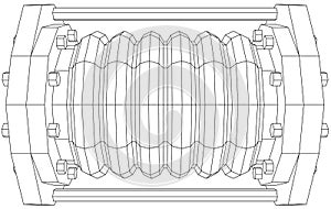 Wire-frame industrial equipment oil flowmeter