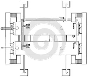 Wire-frame Oil and Gas industrial equipment