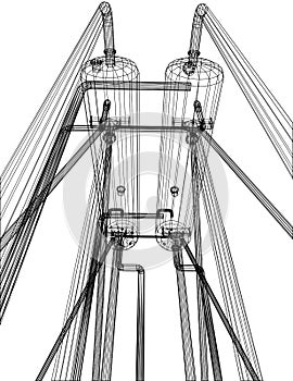 Wire-frame Oil and Gas industrial equipment