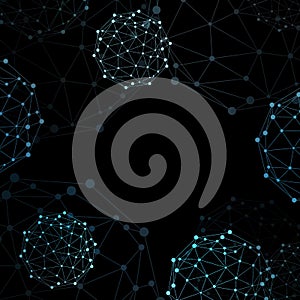 Wire frame sphere. Network concept