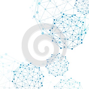 Wire frame sphere. Network concept