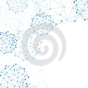 Wire frame sphere. Network concept