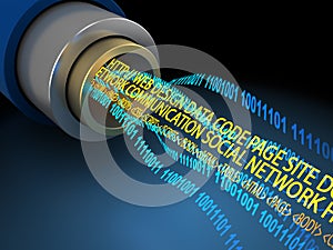 Wire with internet data