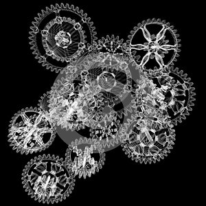 Wire mechanism gears