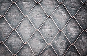 Wire Mesh Fence on wood