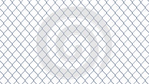 Wire mesh isolated on white background. Chain link fence.