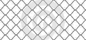 Wire Mesh Seamless Pattern vector Chain link Fence isolated wallpaper background