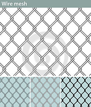 Wire mesh, seamless patterns