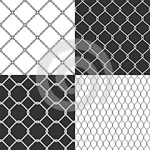 Wire mesh. Seamless vector pattern.