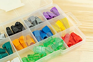 Wire nozzle rj 45 various colors to choose from in a platinum box