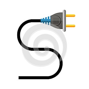 Wire plug icon. Vector illustration