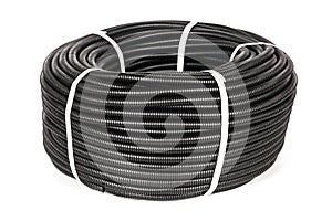 Wire roll black on white background