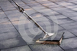 Wire rope slings fixing with concrete floor in the playground for strength and tolerance