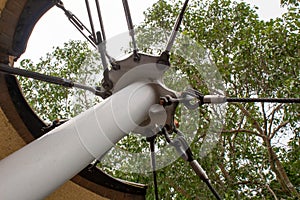 Wire rope slings fixing with roof in the playground for strength and tolerance